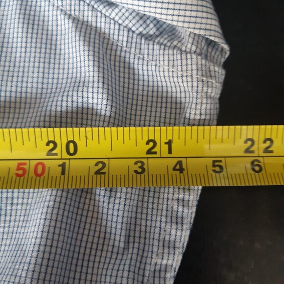 MEXX French Cuff Semi Slim Fit Men's Blue & White Check Shirt ⚡️BUY 3 for $55⚡️ - Picture 12 of 16